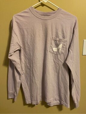 Lilac Purple Alpha Chi Omega Walk a Mile Long Sleeve Tee